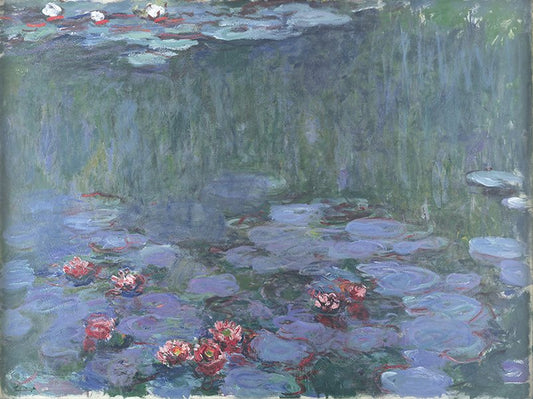 💠 Waterlelies met Diepe Weerspiegelingen – Claude Monet (rond 1914–1917)