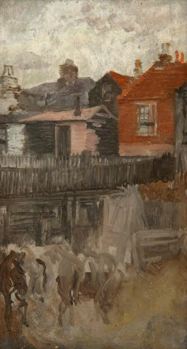 Reproduction du tableau « La Petite Maison rouge vers 1881 - James Abbott McNeill Whistler » par Alpha Reproduction en peinture à l’huile