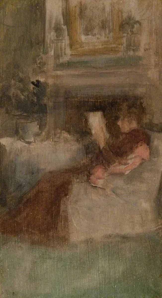 Reproduction du tableau « Mlle Ethel Philip Reading - James Abbott McNeill Whistler » par Alpha Reproduction en peinture à l’huile