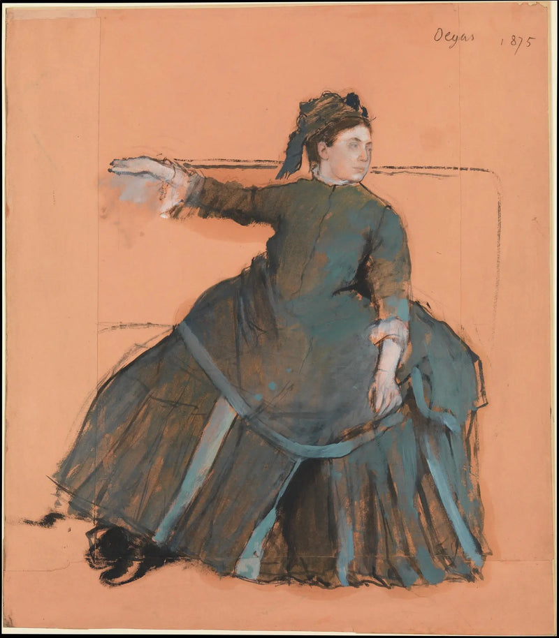 Vrouw op een bank - Edgar Degas