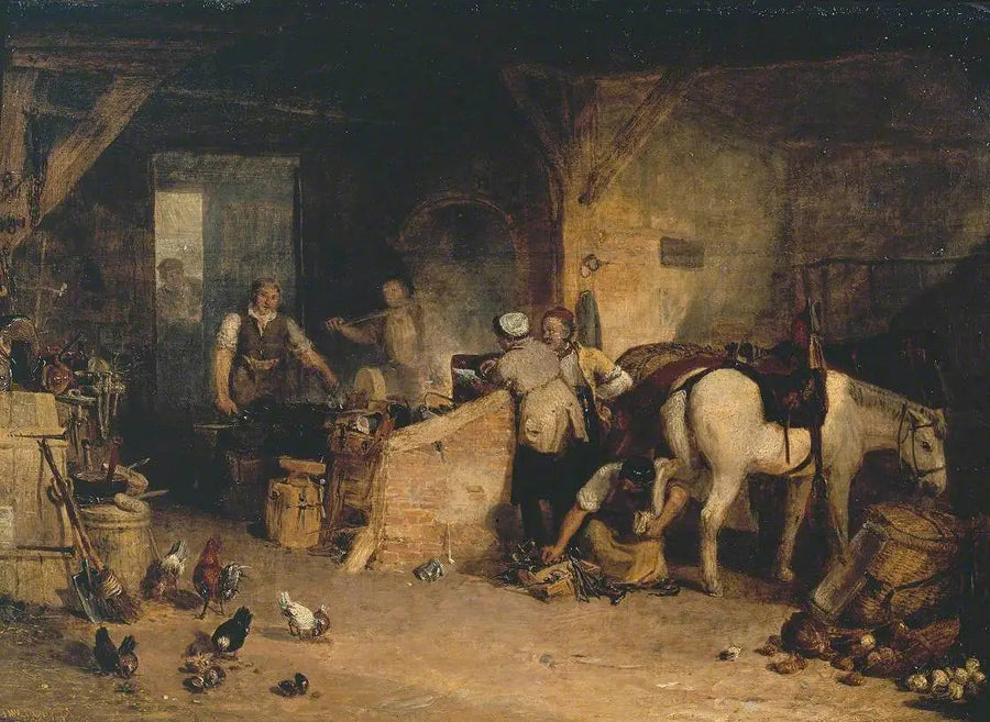 Een Landelijke Zwartsmid Die Discuteert Over de Prijs van Ijzer, en de Prijs die aan de Slager in rekening wordt gebracht voor het Beslaan van zijn Pony - J. M. W. Turner