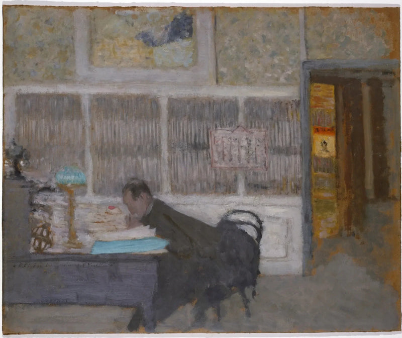 À la revue blanche (Portret van Félix Fénéon). - Édouard Vuillard