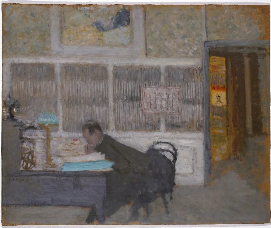 À la revue blanche (Portret van Félix Fénéon). - Édouard Vuillard