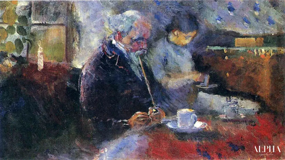 À la table de café - Edvard Munch - Reproductions de tableaux et peintures haut de gamme