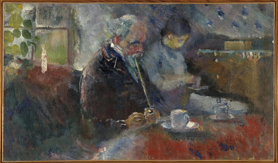 Aan de koffietafel - Edvard Munch