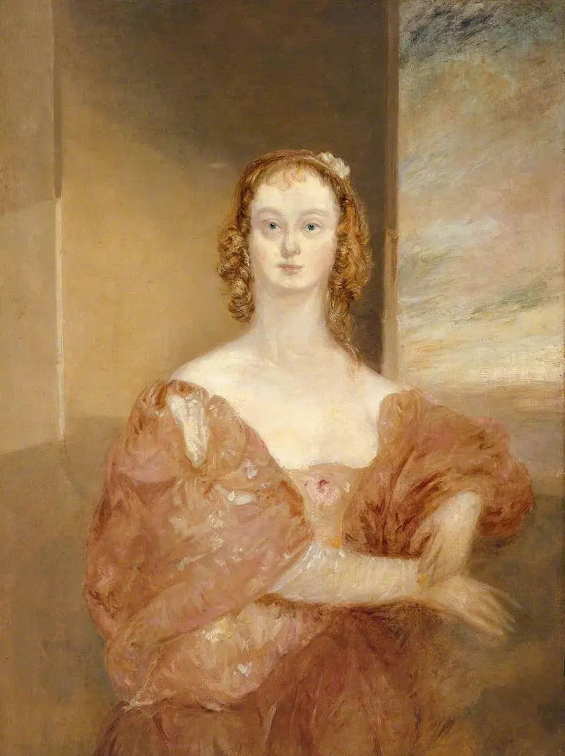 Een Dame in een Van Dyck Kostuum - J. M. W. Turner