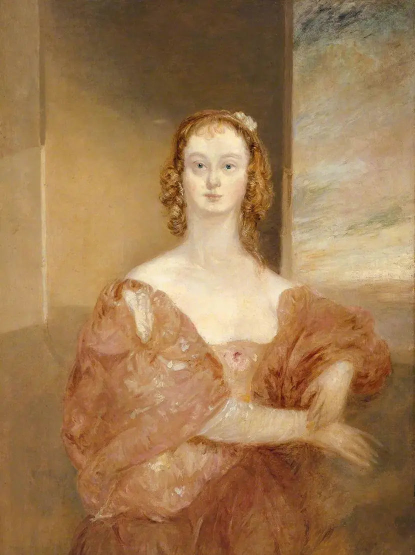 Een Dame in een Van Dyck Kostuum - J. M. W. Turner