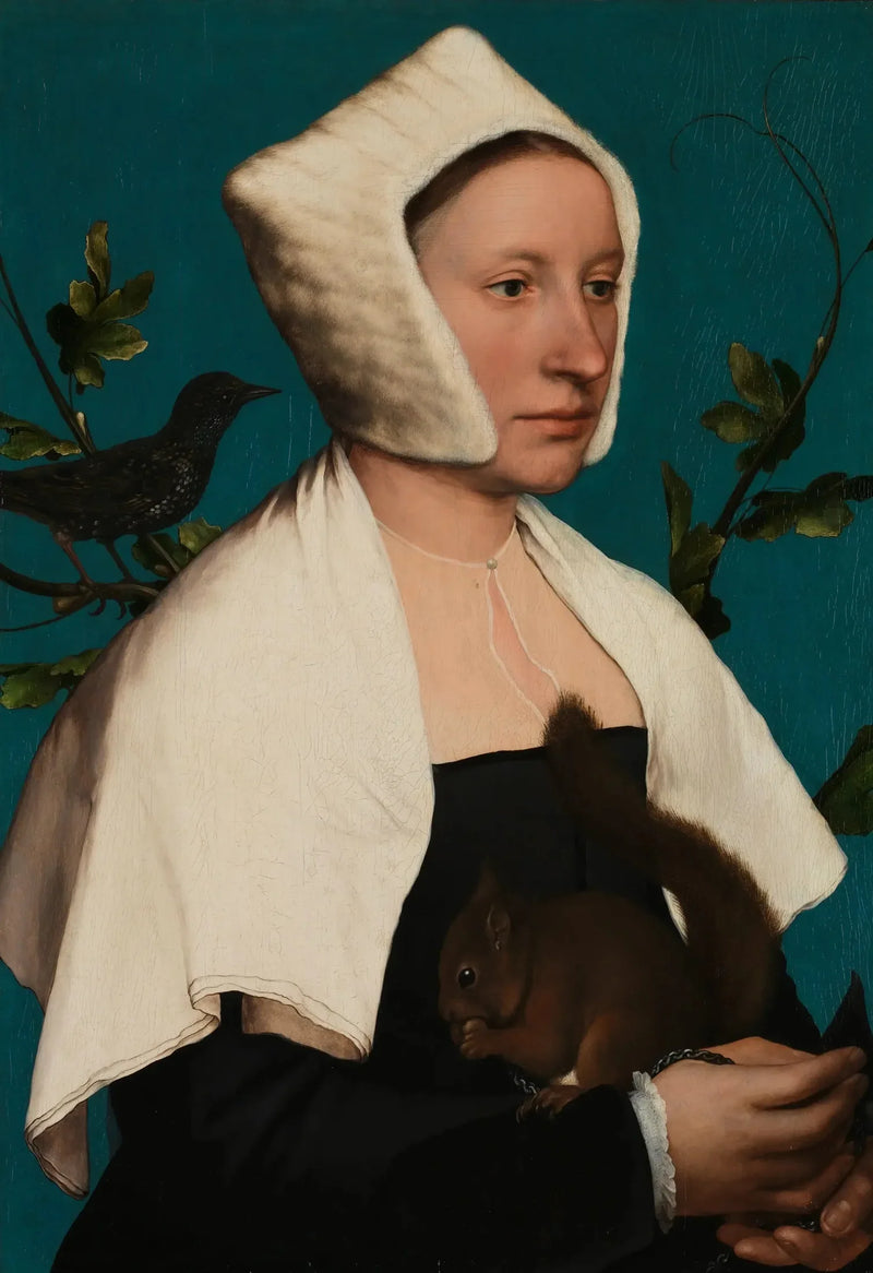 Een dame met een eekhoorn en een spreeuw (Anne Lovell?) - Hans Holbein de Jonge

Source:
A Lady with a Squirrel and a Starling (Anne Lovell?) - Hans Holbein le Jeune