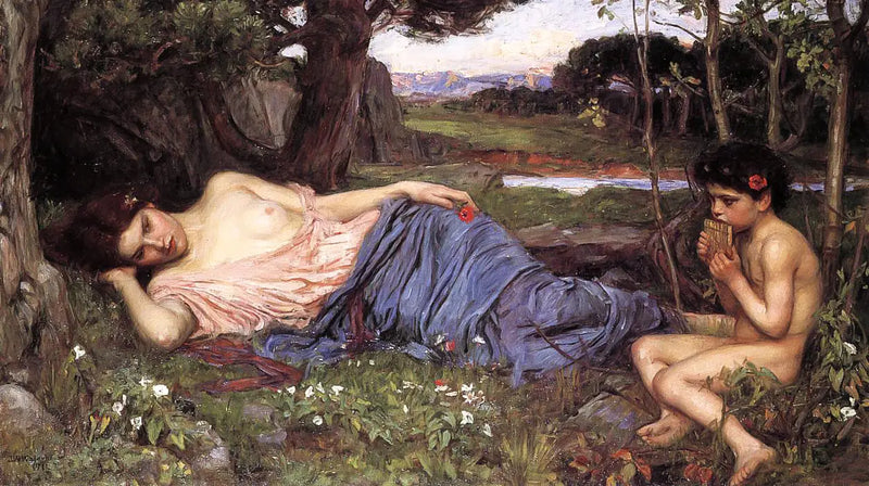Aan het luisteren naar mijn zachte leidingen - John William Waterhouse