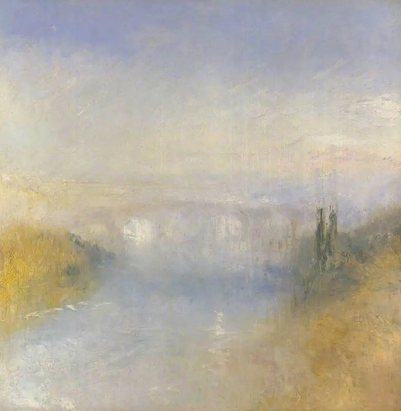 Een Rivier Gezien vanaf een Heuvel - J. M. W. Turner
