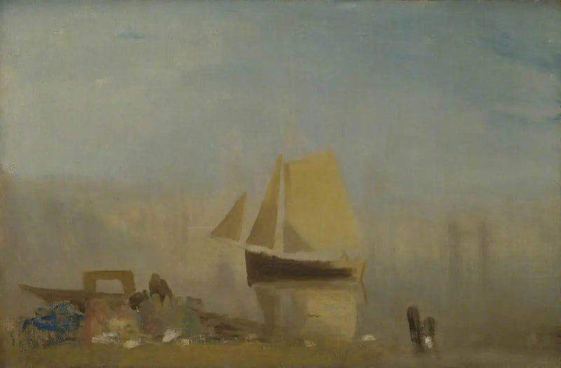 Een Zeilboot bij Rouen - J. M. W. Turner