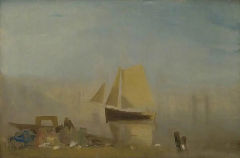 Een Zeilboot bij Rouen - J. M. W. Turner