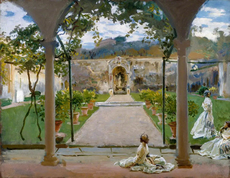 In Torre Galli: Dames in een tuin - John Singer Sargent