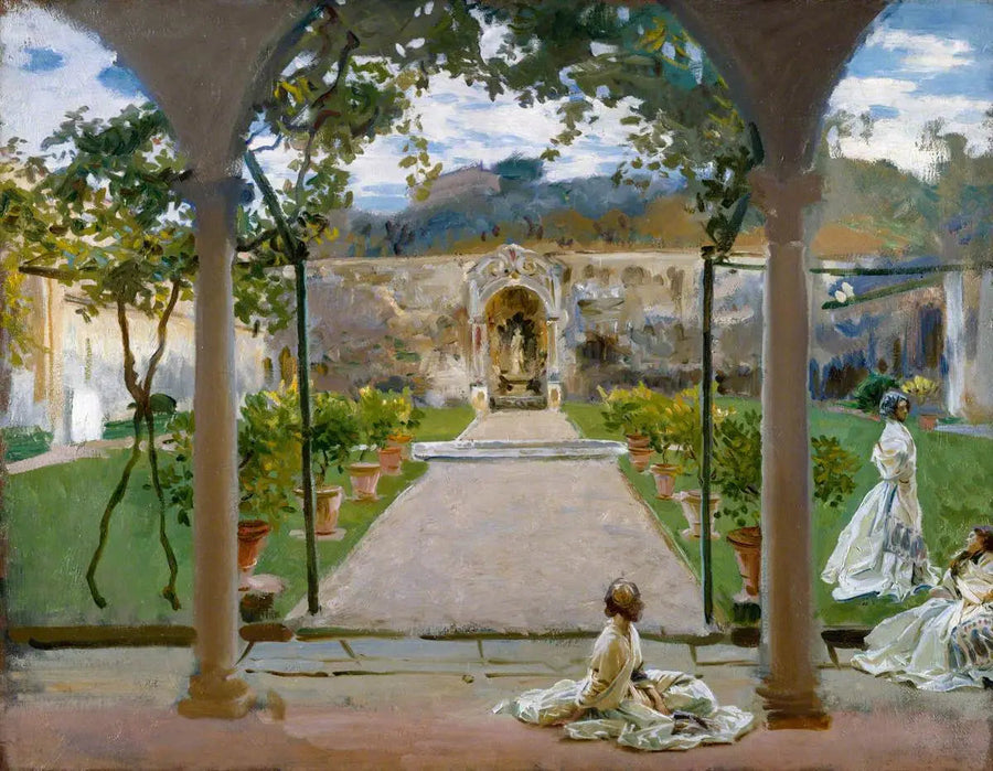 In Torre Galli: Dames in een tuin - John Singer Sargent