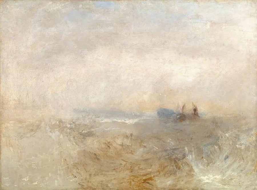 Een Wrak, met Vissersboten - J. M. W. Turner