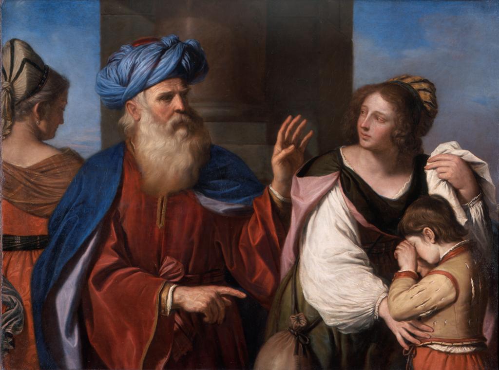 Abraham verwerpt Agar - Guercino