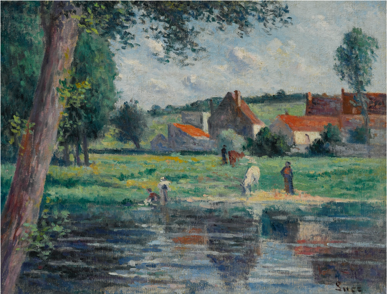 Drinkbak aan de rand van de Cure - Maximilien Luce