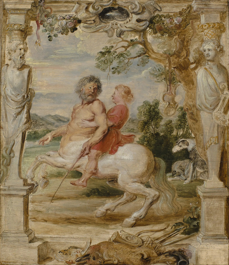 Achille opgevoed door de centaur Chiron - Peter Paul Rubens