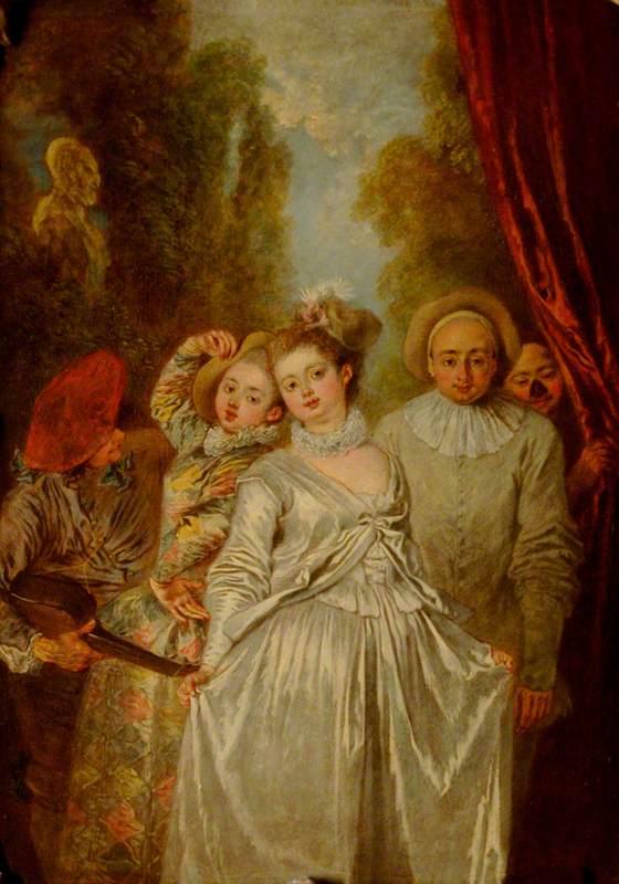 Acteurs van het Italiaanse gezelschap - Antoine Watteau