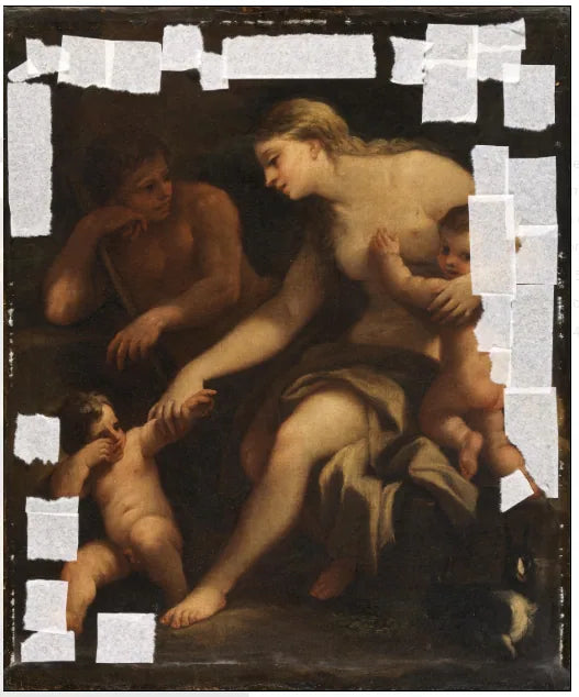 Adam en Eva, met Kaïn en Abel - Luca Giordano