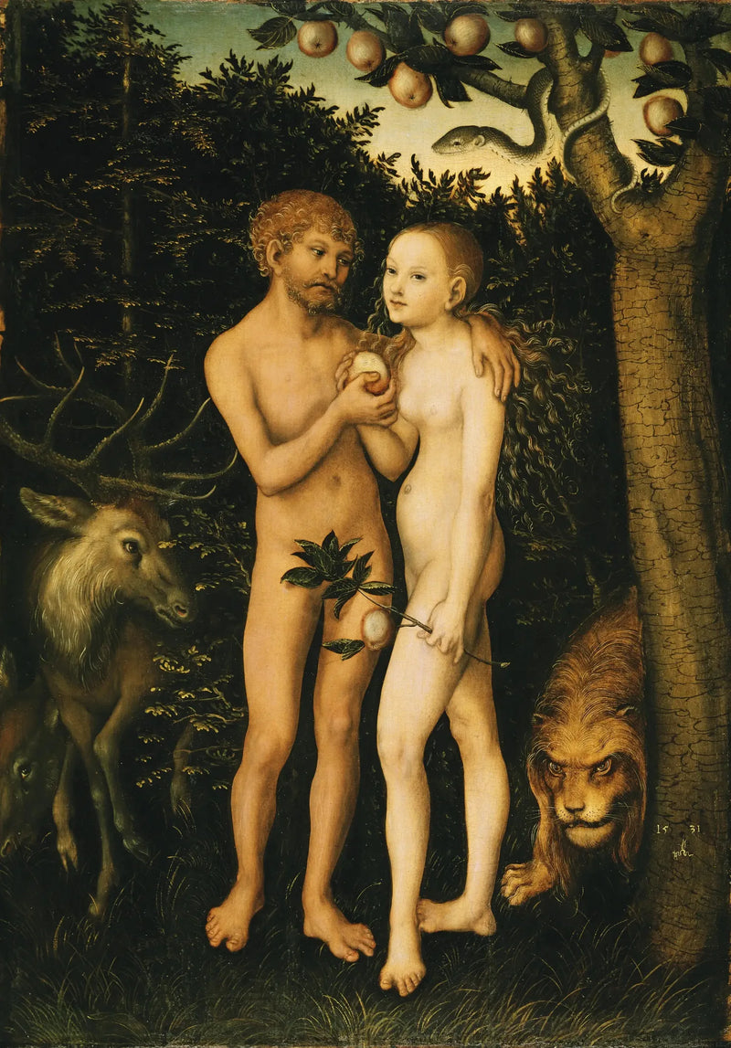 Adam en Eva - Lucas Cranach de Oudere