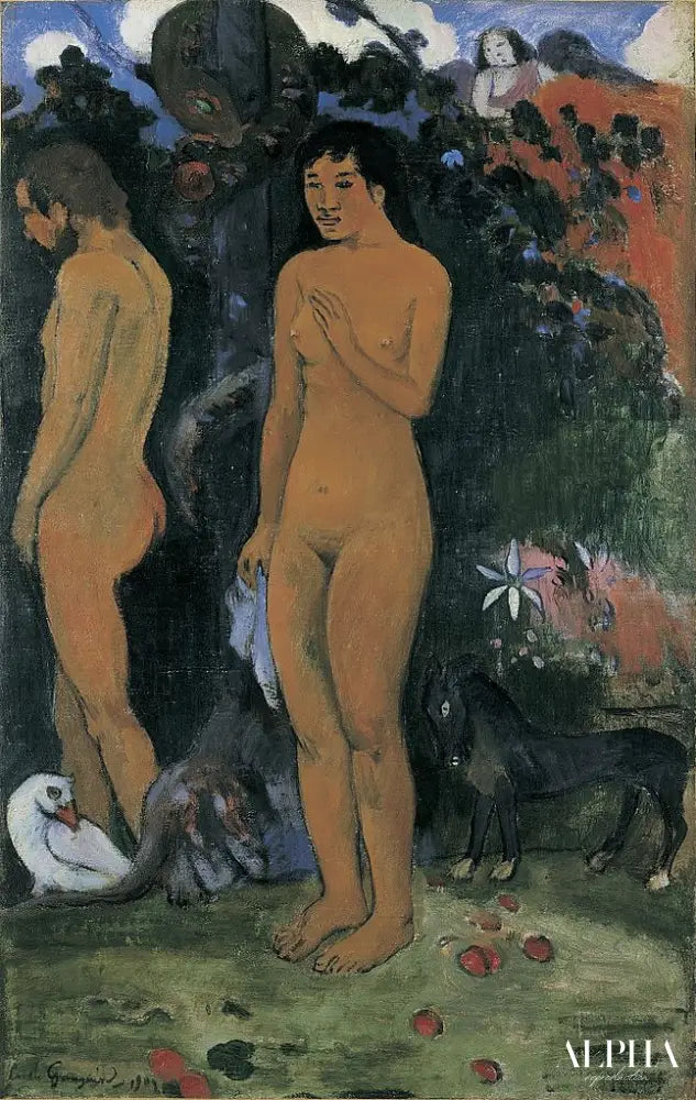 Adam et Ève - Paul Gauguin - Reproductions de tableaux et peintures haut de gamme