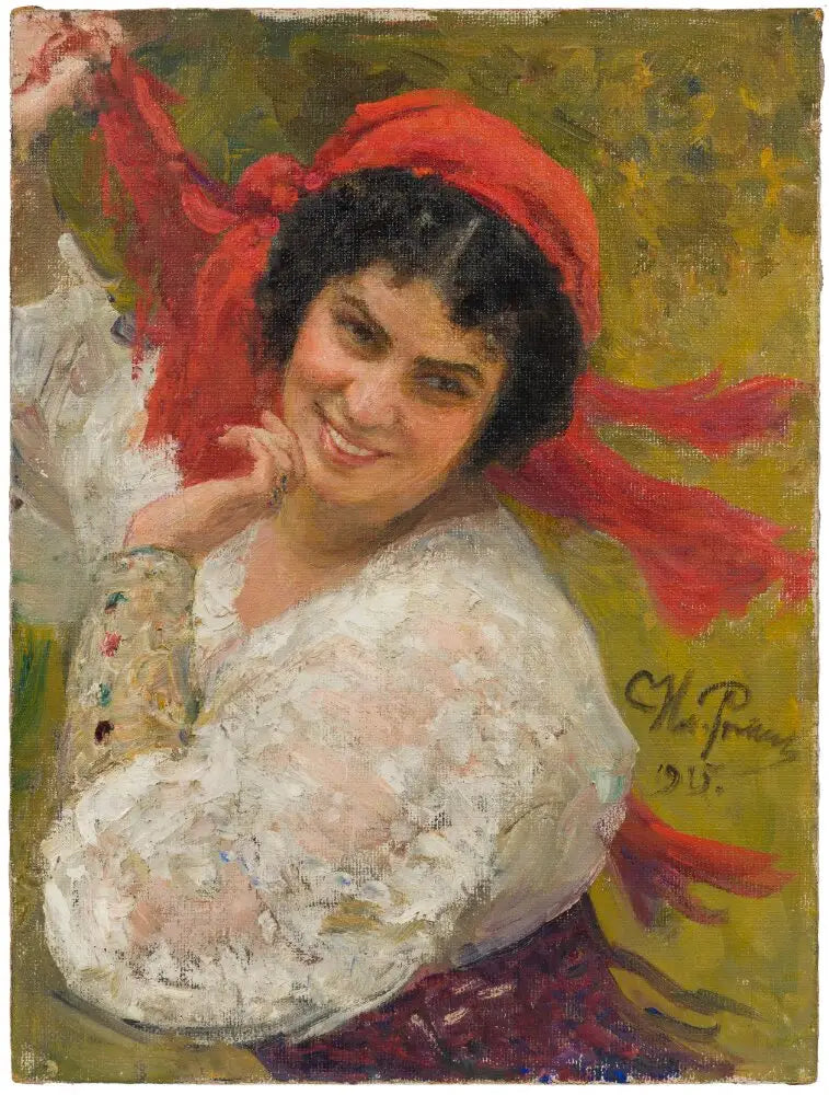 Adelaide von Skilondz, 1882-1969, operatrice, pedagoge, cadeau avec Vladislav Skilondz - Ilya Repin