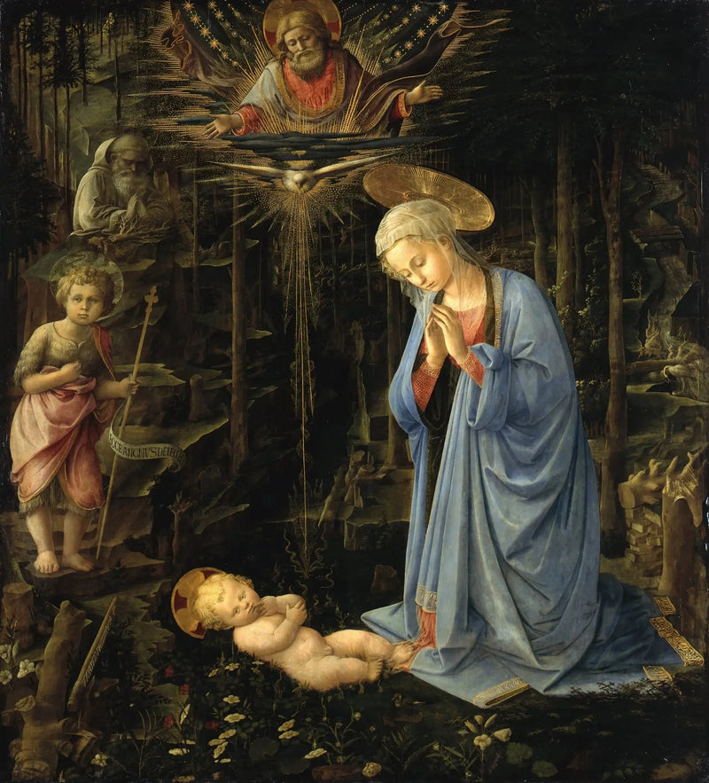 Aanbidding in het bos - Fra Filippo Lippi