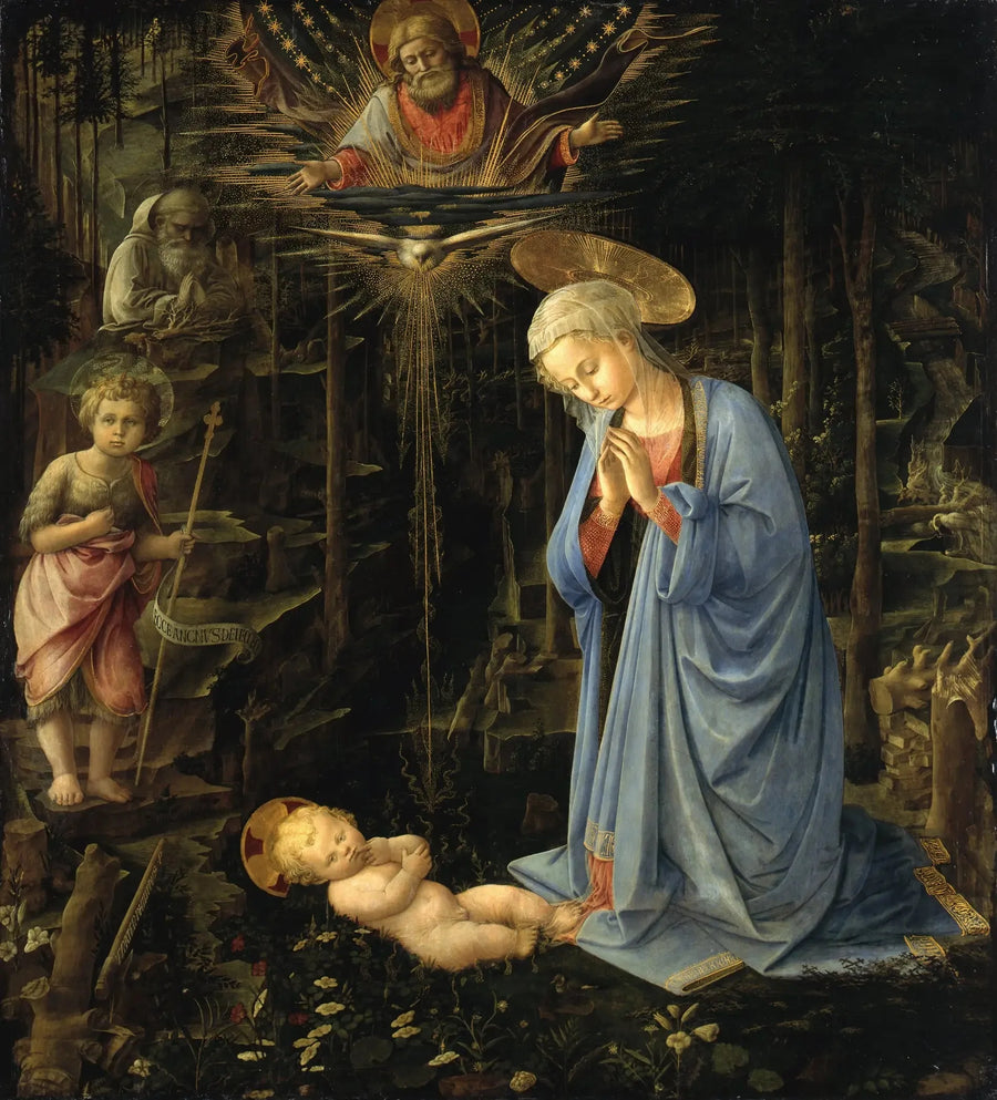 Aanbidding in het bos - Fra Filippo Lippi