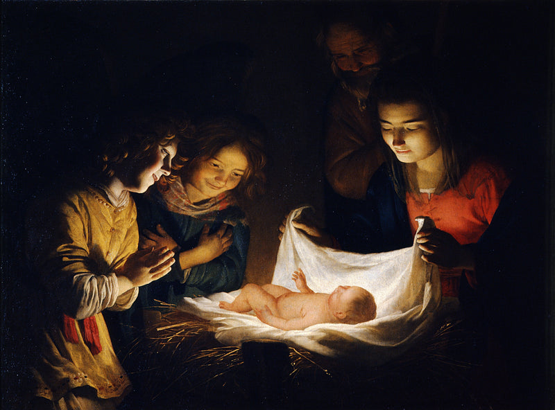 Aanbidding van het Kind - Gerrit van Honthorst