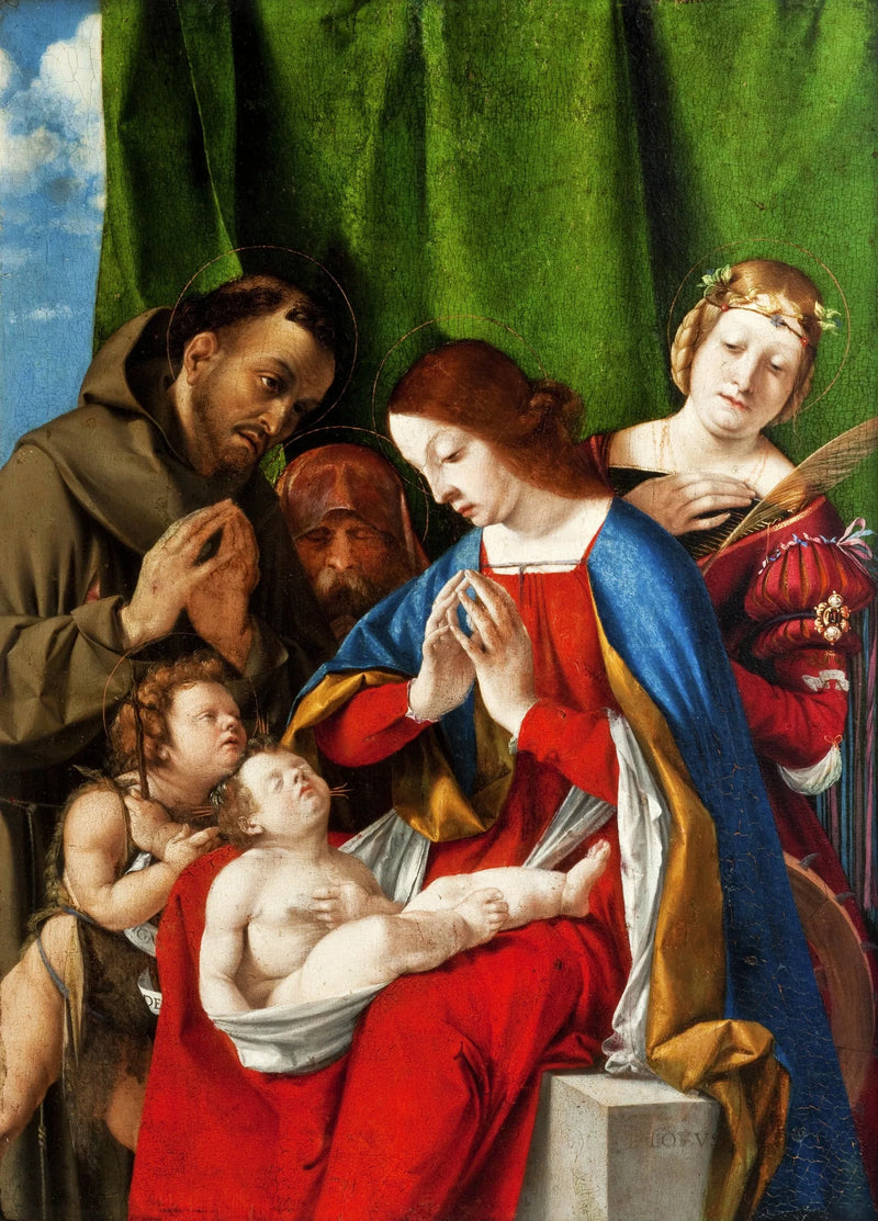 Aanbidding van het Kind - Lorenzo Lotto