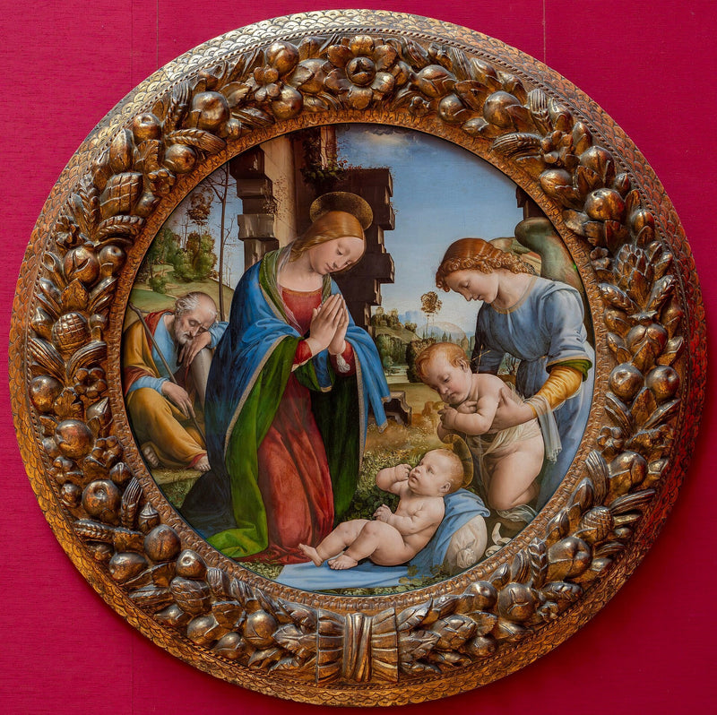 Aanbidding van het Kind - Heilige Familie met de heilige Johannes - Fra Bartolomeo