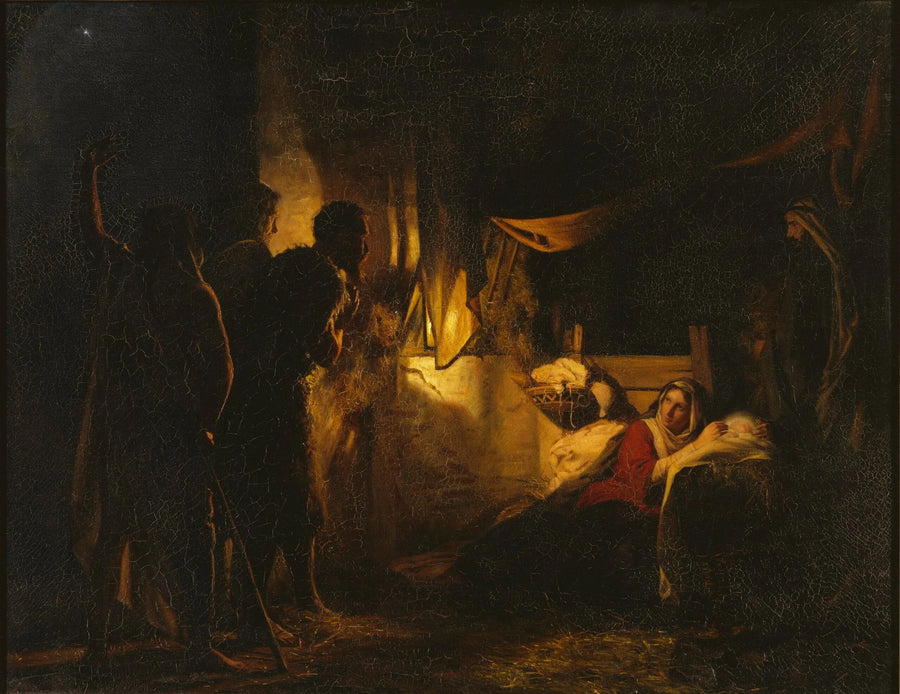 Aanbidding der herders - Carl Heinrich Bloch
