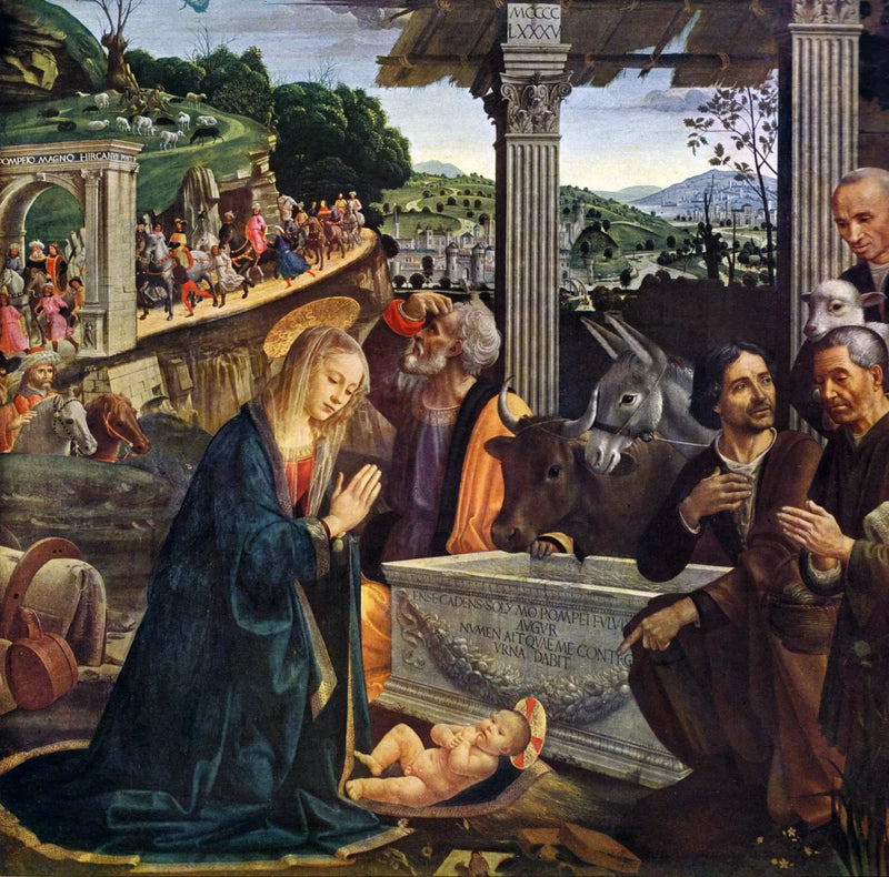 Aanbidding der herders - Domenico Ghirlandaio