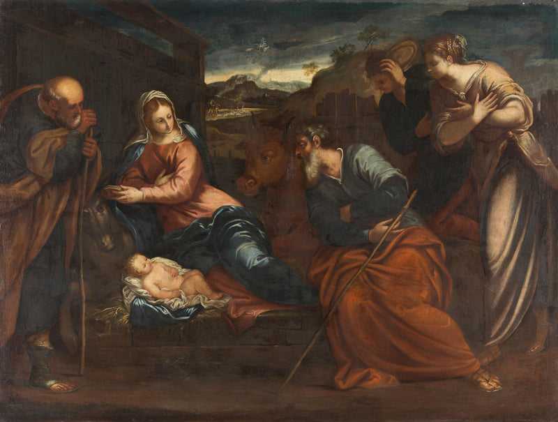 Aanbidding der herders - Jacopo Tintoretto