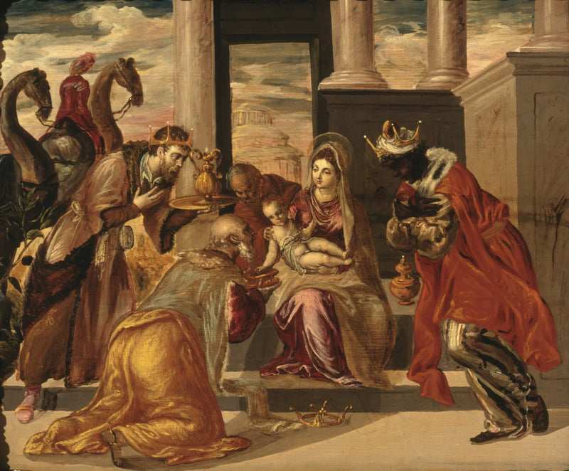 Aanbidding der Wijzen met kamelen - El Greco
