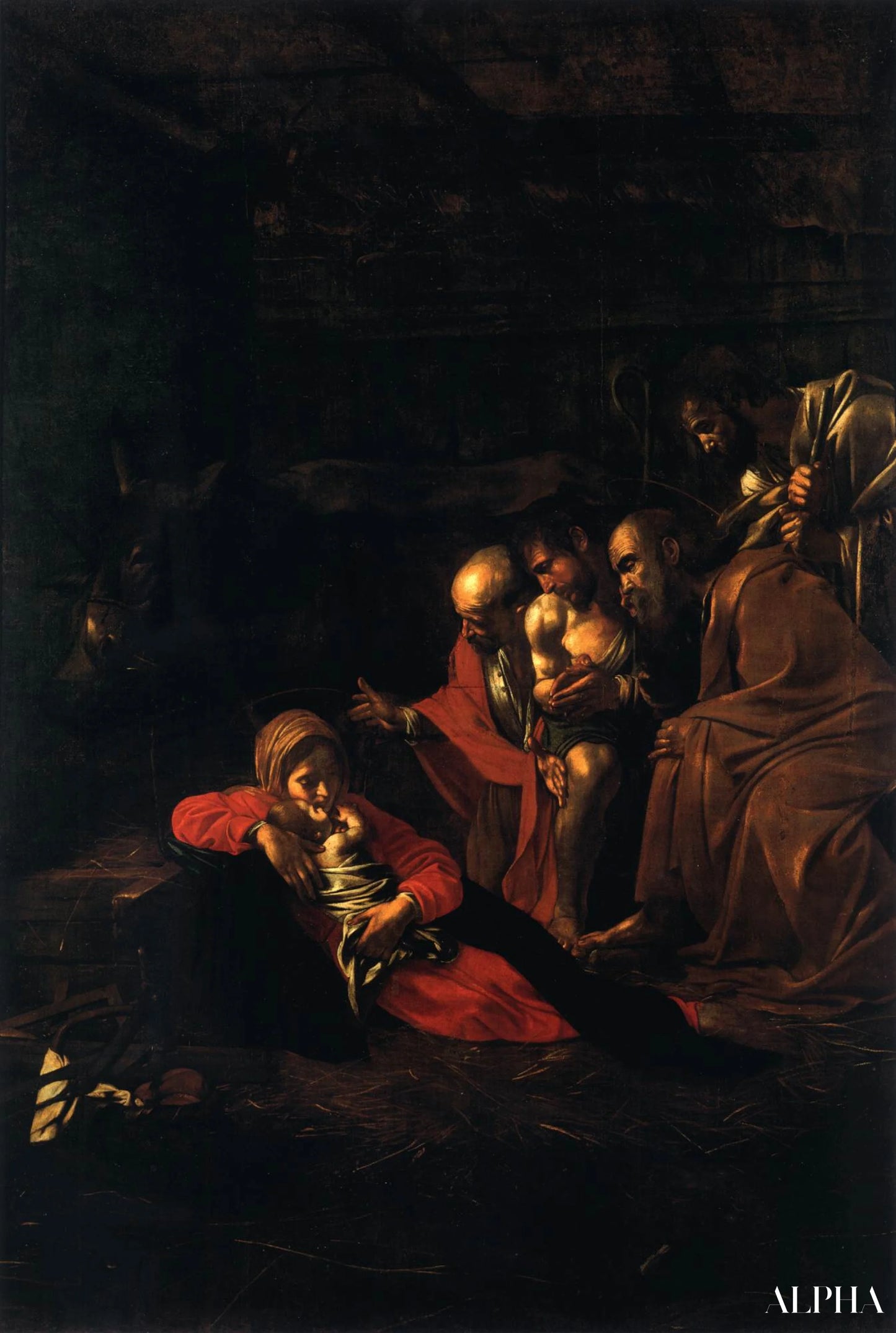 Adoration des bergers - Caravage - Reproductions de tableaux et peintures haut de gamme
