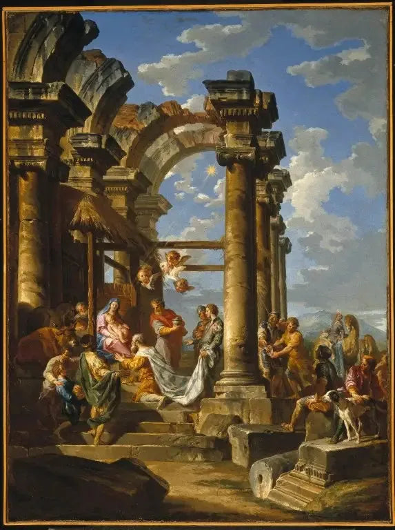Aanbidding der Wijzen - Giovanni Paolo Panini

Source:
Adoration des Mages - Giovanni Paolo Panini