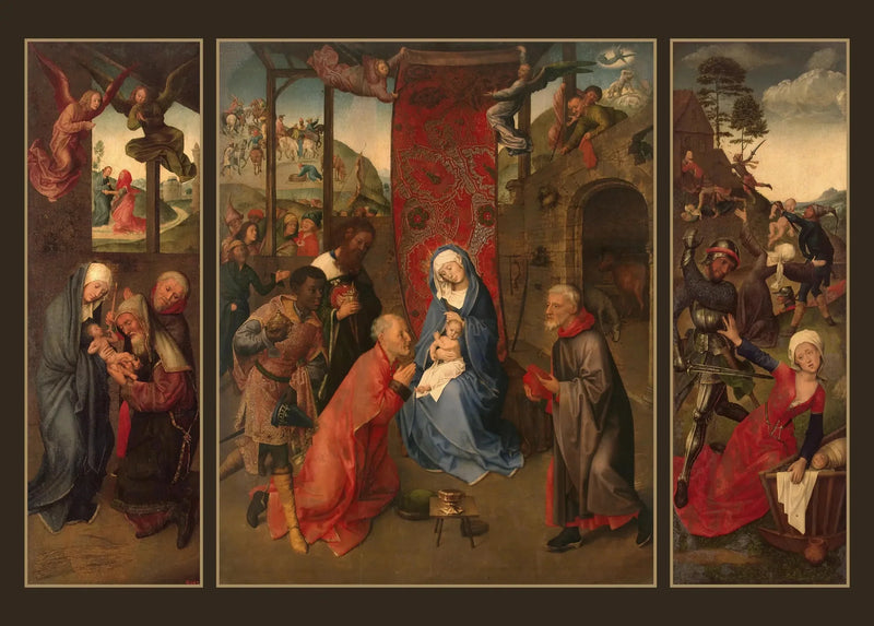 Aanbidding der Wijzen (Triptychon) - Hugo van der Goes