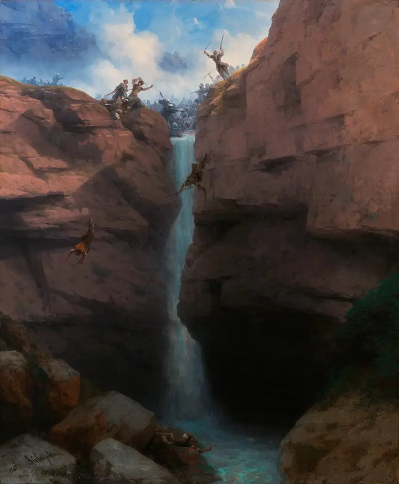 Botsing tussen de Chirvans en de Mourides in Gunib - Ivan Aïvazovski

Source:
Affrontements entre les Chirvans et les Mourides à Gunib - Ivan Aïvazovski