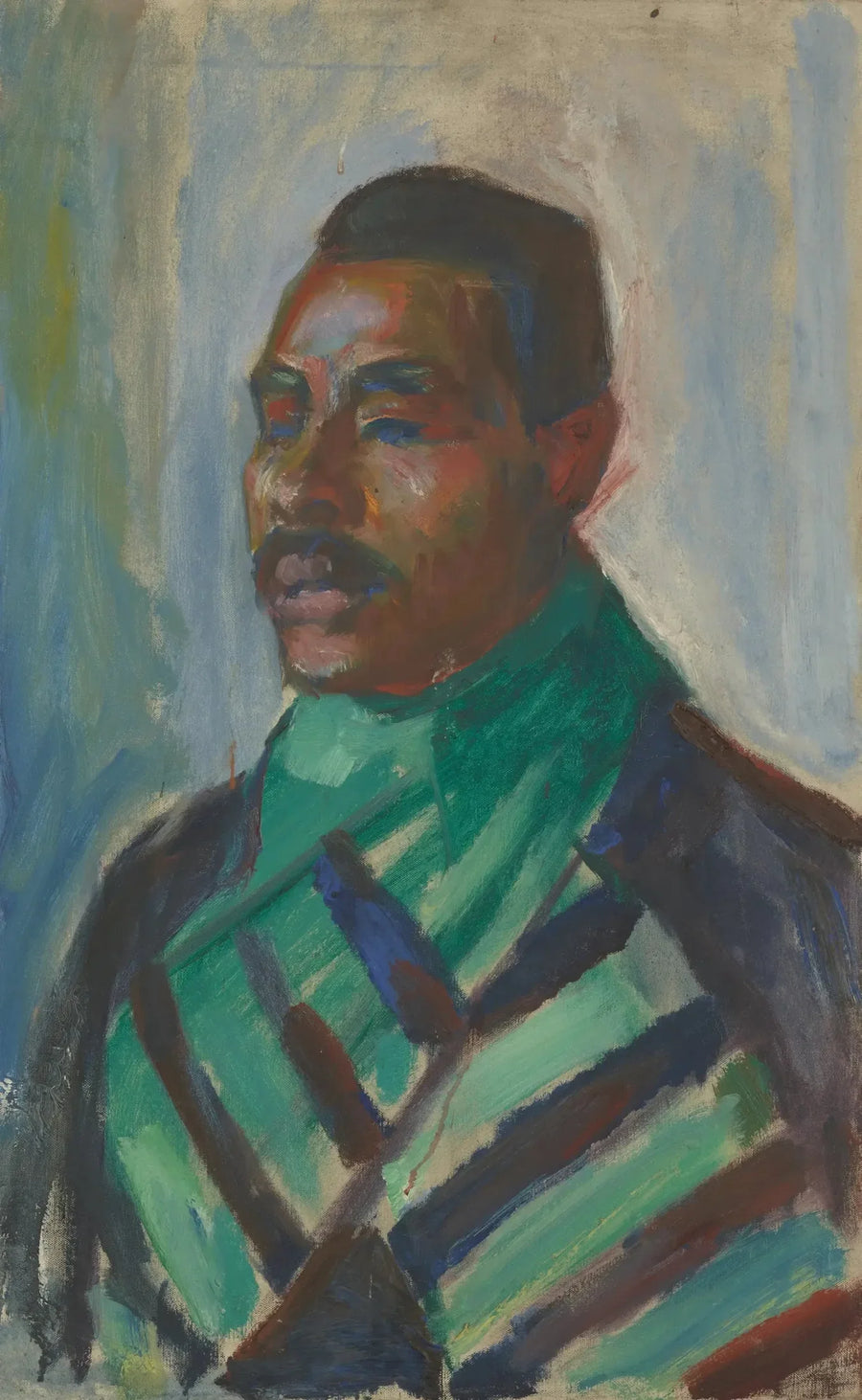 Afrikaan met groene sjaal - Edvard Munch