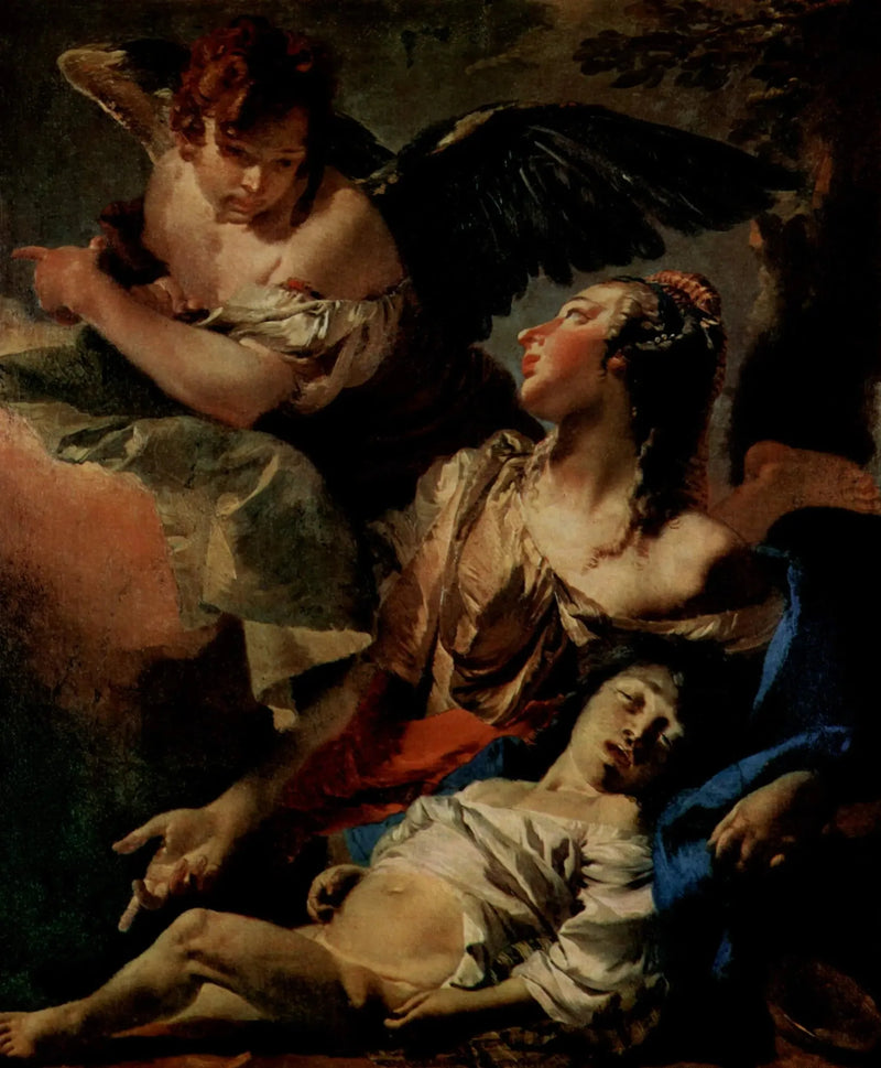 Agar en Ismaël in de woestijn - Giovanni Battista Tiepolo
