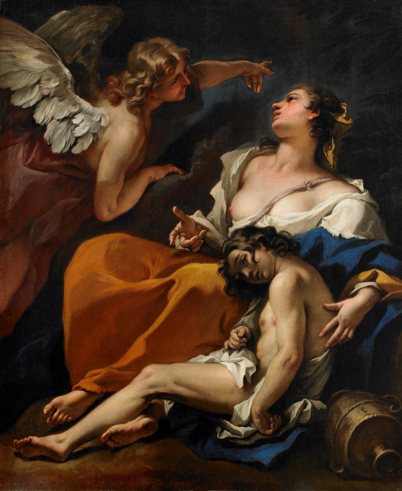 Agar en Ismael gered door de engel - Sebastiano Ricci