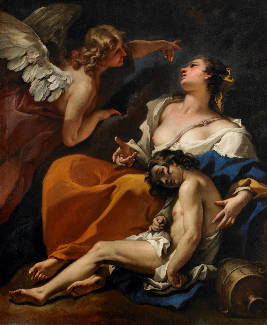 Agar en Ismael gered door de engel - Sebastiano Ricci