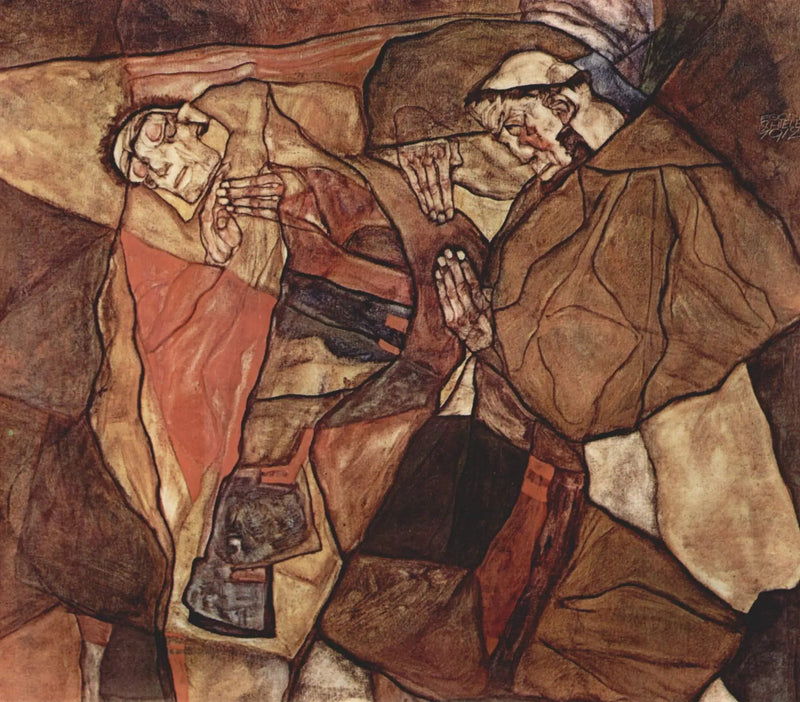 Agonie (De Doodstrijd) - Egon Schiele