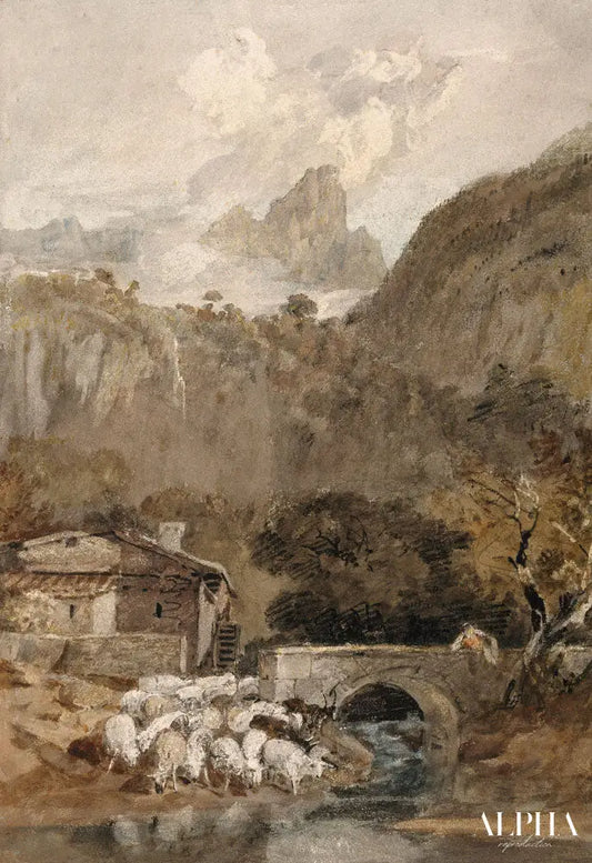 Aiguillette de la vallée de la Cluse - William Turner - Reproductions de tableaux et peintures haut de gamme