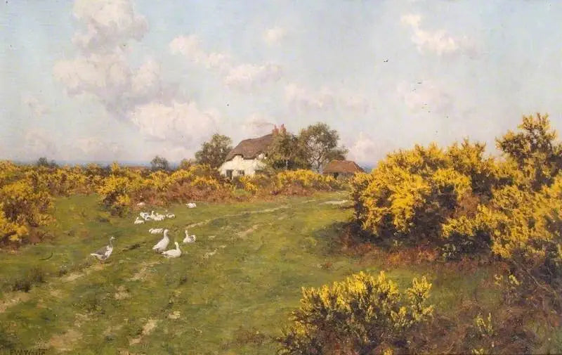 Gele bloemen op een gemeenschappelijk terrein in Berkshire (Bucklebury Common) - Edward Wilkins Waite

Source:
Ajoncs sur un terrain communal du Berkshire (Bucklebury Common) - Edward Wilkins Waite