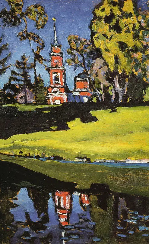 Akhtyrka, rode kerk - Vassily Kandinsky