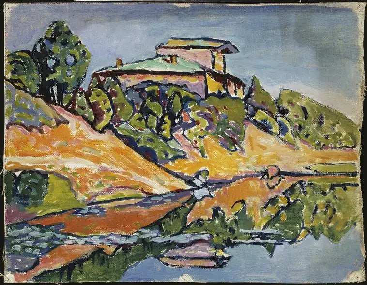 Akhtyrka, een buur datcha aan de rand van de vijver - Vassily Kandinsky