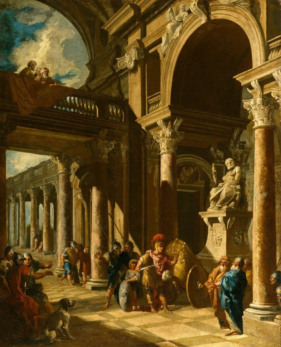 Alexandre de Grote doorknipt de Gordiaanse knoop - Giovanni Paolo Panini

Source:
Alexandre le Grand coupant le nœud gordien - Giovanni Paolo Panini